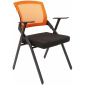Кресло офисное для посетителей Chairman NEXX пластик, ткань, сетка, пенополиуретан черный, оранжевый Фото 1