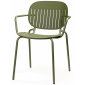 Кресло металлическое Scab Design Si-Si Barcode сталь оливковый Фото 1