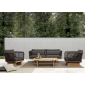 Кресло плетеное с подушками Garden Relax Xylia тик, роуп, sunbrella натуральный, серый Фото 8