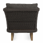 Кресло плетеное с подушками Garden Relax Xylia тик, роуп, sunbrella натуральный, серый Фото 3