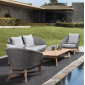 Кресло плетеное с подушками Garden Relax Coachella тик, роуп, олефин натуральный, серый Фото 3