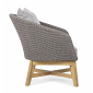 Кресло плетеное с подушками Garden Relax Coachella тик, роуп, олефин натуральный, серый Фото 4