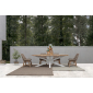 Стол деревянный обеденный Garden Relax Palmdale алюминий, тик белый, натуральный Фото 7