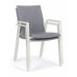 Кресло металлическое с обивкой Garden Relax Odeon алюминий, текстилен, олефин белый, серый Фото 5