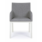Кресло металлическое с обивкой Garden Relax Owen алюминий, текстилен, олефин белый, серый Фото 2