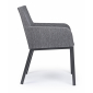 Кресло металлическое с обивкой Garden Relax Owen алюминий, текстилен, олефин антрацит, темно-серый Фото 3