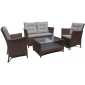 Комплект плетеной мебели Afina AFM-804 Brown/Grey искусственный ротанг, сталь коричневый, серый Фото 1