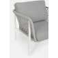 Кресло плетеное с подушками Garden Relax Isidora алюминий, роуп, акрил белый, серый Фото 5