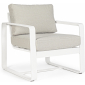 Кресло металлическое с подушками Garden Relax Merrigan алюминий, олефин белый, бежевый Фото 1