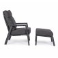 Кресло металлическое с подушками Garden Relax Kledi алюминий, текстилен, олефин антрацит, темно-серый Фото 14