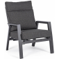 Кресло металлическое с подушками Garden Relax Kledi алюминий, текстилен, олефин антрацит, темно-серый Фото 1