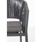 Кресло плетеное с подушкой Garden Relax Florencia алюминий, роуп, олефин антрацит Фото 6