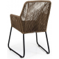 Кресло плетеное с подушкой BraFab Midway алюминий, искусственный ротанг, олефин коричневый, антрацит Фото 2