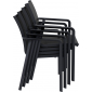 Кресло пластиковое Siesta Contract Pacific стеклопластик, текстилен черный Фото 8