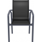 Кресло пластиковое Siesta Contract Pacific стеклопластик, текстилен темно-серый, черный Фото 5