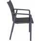 Кресло пластиковое Siesta Contract Pacific стеклопластик, текстилен темно-серый, черный Фото 8