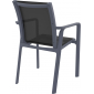 Кресло пластиковое Siesta Contract Pacific стеклопластик, текстилен темно-серый, черный Фото 6