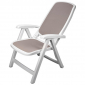 Кресло пластиковое складное Nardi Delta полипропилен, текстилен белый, тортора Фото 3