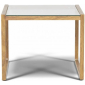 Столик металлический кофейный 4SIS Лион алюминий, закаленное стекло коричневый Фото 1