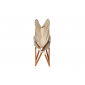 Кресло-шезлонг деревянное складное Giardino Di Legno Venezia тик, акрил слоновая кость Фото 10