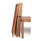 Кресло-шезлонг деревянное складное Giardino Di Legno Venezia тик, акрил слоновая кость Фото 4