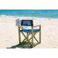 Кресло деревянное складное мягкое Giardino Di Legno White Sand тик, батилин синий Фото 5