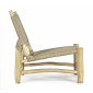 Лаунж стул плетеный Garden Relax Lampok тик, искусственный ротанг Фото 3
