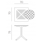 Стол пластиковый обеденный Nardi ClipX 70 стеклопластик антрацит Фото 2