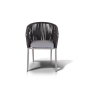 Кресло плетеное 4SIS Бордо алюминий, канат, ткань темно-серый Фото 2