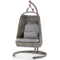 Кресло подвесное плетеное Grattoni Wind алюминий, роуп, олефин антрацит, серый, бежевый Фото 1