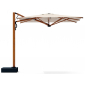Зонт профессиональный 3.5х3.5 м Scolaro Astro Timber алюминий, акрил имитация ироко, слоновая кость Фото 1