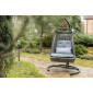 Кресло подвесное плетеное Grattoni Wind алюминий, роуп, олефин антрацит, серый, бежевый Фото 7