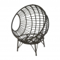 Кресло лаунж плетеное с подушкой Ecodesign Orbit металл, искусственный ротанг темно-коричневый, бордовый Фото 2