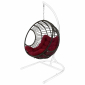 Кресло лаунж плетеное с подушкой Ecodesign Orbit металл, искусственный ротанг темно-коричневый, бордовый Фото 3