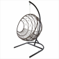 Кресло подвеcное Ecodesign Orbit металл, искусственный ротанг темно-коричневый, бордовый Фото 2