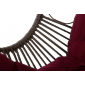 Кресло подвеcное Ecodesign Orbit металл, искусственный ротанг темно-коричневый, бордовый Фото 5