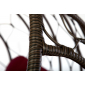 Кресло подвеcное Ecodesign Orbit металл, искусственный ротанг темно-коричневый, бордовый Фото 6
