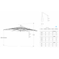 Зонт профессиональный 3.5х3.5 м Eden Garden Talento Steel Split сталь, акрил Фото 2