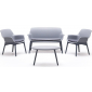 Комплект пластиковой мебели BiRattan Luxor Lounge Set пластик серый Фото 1