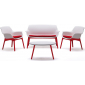 Комплект пластиковой мебели BiRattan Luxor Lounge Set пластик красный Фото 1