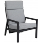 Кресло с подушкой BraFab Belfort алюминий, текстилен, олефин черный, серый Фото 1
