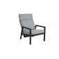 Кресло с подушкой BraFab Belfort алюминий, текстилен, олефин черный, серый Фото 3