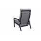Кресло с подушкой BraFab Belfort алюминий, текстилен, олефин черный, серый Фото 4