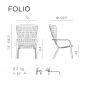 Лаунж-кресло пластиковое Nardi Folio стеклопластик тортора Фото 2