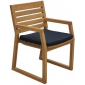 Кресло деревянное с подушкой JOYGARDEN Modena массив акации, олефин натуральный, темно-серый Фото 1