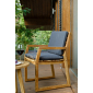 Кресло деревянное с подушкой JOYGARDEN Modena массив акации, олефин натуральный, темно-серый Фото 5