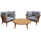 Комплект деревянной мебели Azzura 0826-25 акация натуральный тик, серый Фото 1