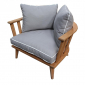 Комплект деревянной мебели Azzura 0826-25 акация натуральный тик, серый Фото 8