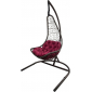 Кресло подвеcное Ecodesign Бриз металл, искусственный ротанг темно-коричневый, бордовый Фото 1