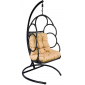 Кресло подвеcное Ecodesign Galaxy сталь, искусственный ротанг коричневый Фото 1
